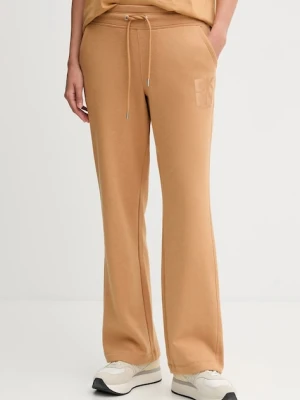 Dkny spodnie dresowe damskie kolor brązowy gładkie DP5P3758