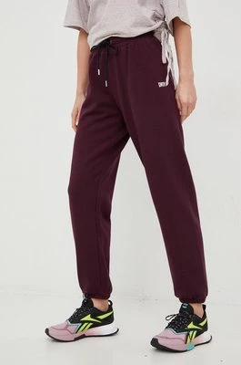 Dkny spodnie dresowe damskie kolor fioletowy gładkie DP2P3114