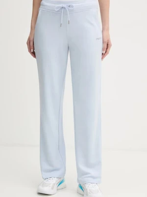 Dkny spodnie dresowe damskie kolor niebieski gładkie DP6P3794