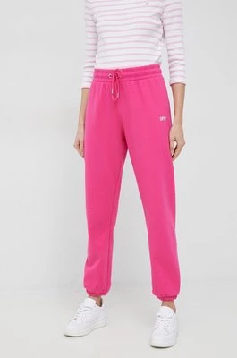 Dkny spodnie dresowe damskie kolor różowy gładkie DP2P3114