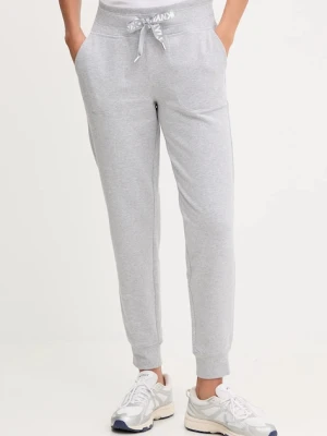 Dkny spodnie dresowe damskie kolor szary gładkie DP5P3496