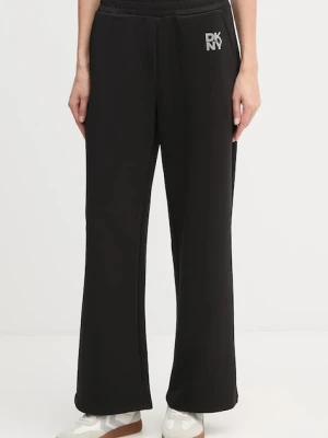 Dkny spodnie dresowe KNIT PANTS damskie kolor czarny gładkie P5MF7CNZ
