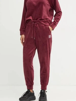 Dkny spodnie dresowe kolor bordowy z aplikacją DP4P3535