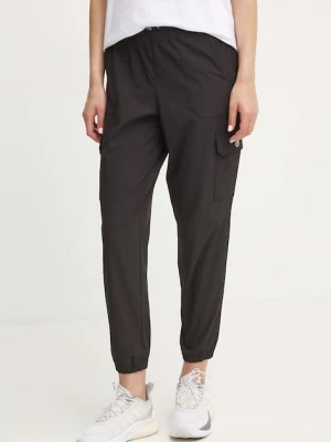Dkny spodnie dresowe kolor czarny gładkie DP4P3469