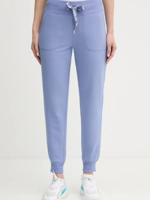 Dkny spodnie dresowe kolor niebieski gładkie DP6P3496