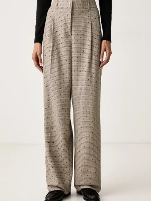 DKNY spodnie garniturowe damskie beżowy
