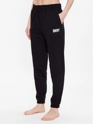 DKNY Spodnie piżamowe YI2822629 Czarny Regular Fit