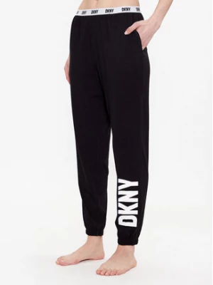 DKNY Spodnie piżamowe YI2822635 Czarny Regular Fit