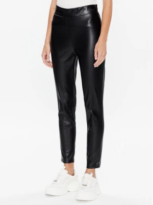 DKNY Spodnie z imitacji skóry P2HKTO61 Czarny Slim Fit