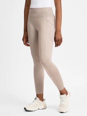 DKNY Sport Legginsy Kobiety beżowy jednolity,