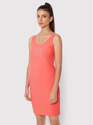 DKNY Sport Sukienka letnia DP2D4646 Koralowy Slim Fit