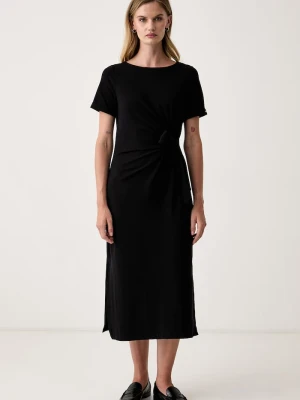 DKNY sukienka bawełniana z elastanem czarny