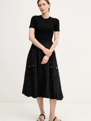 DKNY sukienka bombka z wiskozy
