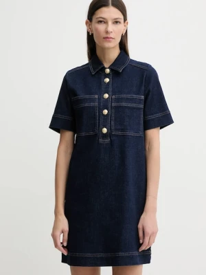 Dkny sukienka jeansowa kolor granatowy mini prosta DJ5D9126