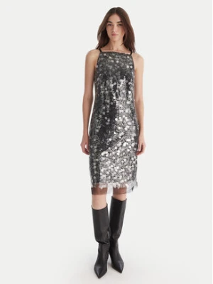 DKNY Sukienka koktajlowa DD54AN04 Srebrny Slim Fit