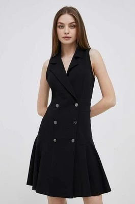 Dkny sukienka kolor czarny mini dopasowana