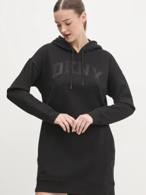 Dkny sukienka kolor czarny mini oversize DP5D4885