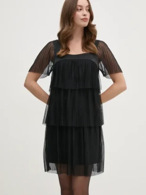 Dkny sukienka kolor czarny mini prosta P4GD6XPH
