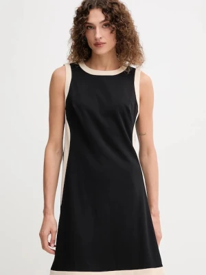 Dkny sukienka kolor czarny mini rozkloszowana DD4D1955