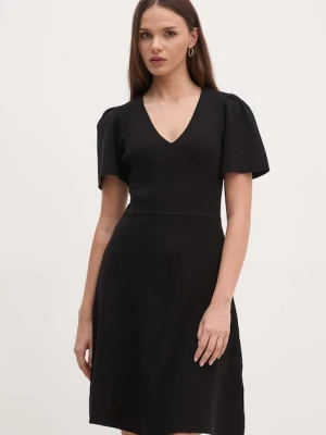 Dkny sukienka kolor czarny mini rozkloszowana DD4EN992