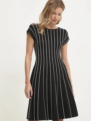 Dkny sukienka kolor czarny mini rozkloszowana DD4J8E21