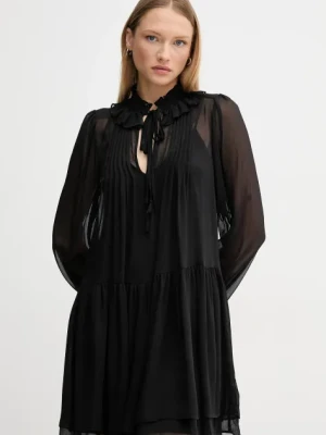 Dkny sukienka kolor czarny mini rozkloszowana DD5G2H73