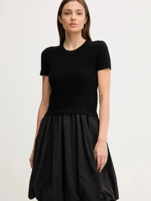 Dkny sukienka kolor czarny mini rozkloszowana P5EUAX21