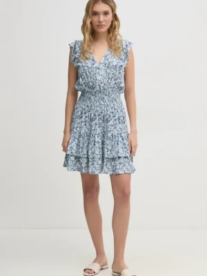 Dkny sukienka kolor niebieski mini rozkloszowana DJ4D9012