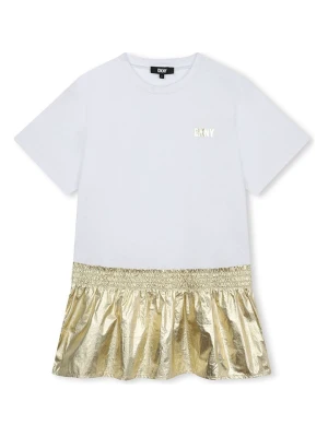 DKNY Sukienka koszulowa w kolorze złoto-białym rozmiar: 128