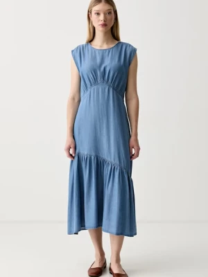 DKNY sukienka letnia z lyocellu