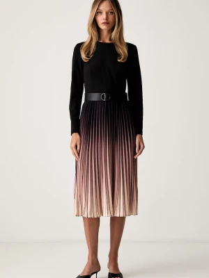 DKNY sukienka rozkloszowana czarny