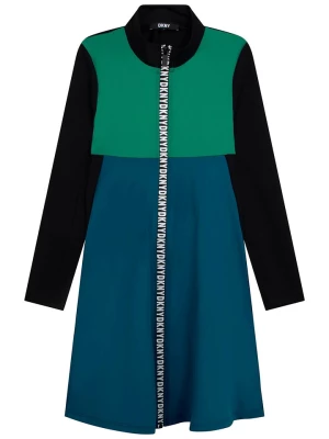 DKNY Sukienka w kolorze niebiesko-zielono-czarnym rozmiar: 164