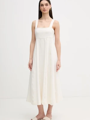 Dkny sukienka z dodatkiem lnu