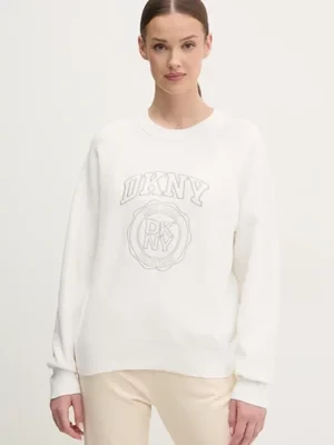 Dkny sweter bawełniany damski kolor biały DP5R6022