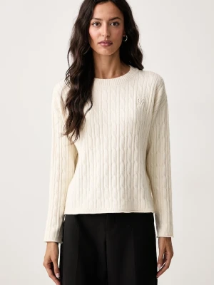 DKNY sweter damski beżowy