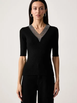DKNY sweter damski czarny