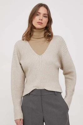 Dkny sweter damski kolor beżowy P3KSAL67