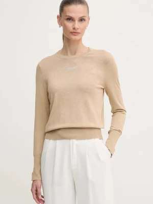 Dkny sweter damski kolor beżowy lekki DJ5R0743