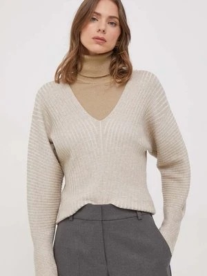 Dkny sweter damski kolor beżowy P3KSAL67