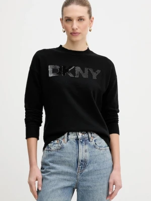 Dkny sweter damski kolor czarny lekki DJ4R0407