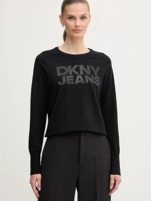Dkny sweter damski kolor czarny lekki DJ4R0454