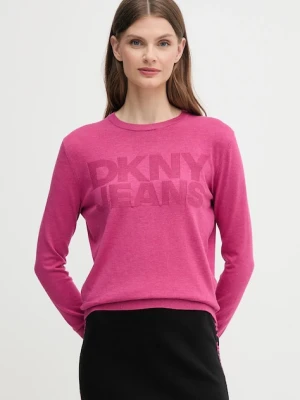 Dkny sweter damski kolor różowy lekki DJ5R0646