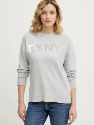 Dkny sweter damski kolor szary lekki DJ4R0407