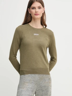 Dkny sweter damski kolor zielony lekki DJ5R0743