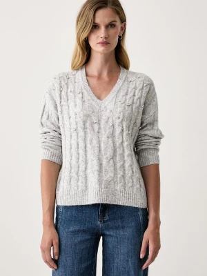 DKNY sweter damski szary