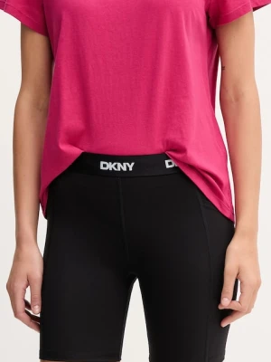 Dkny szorty damskie kolor czarny gładkie high waist DP5S5239