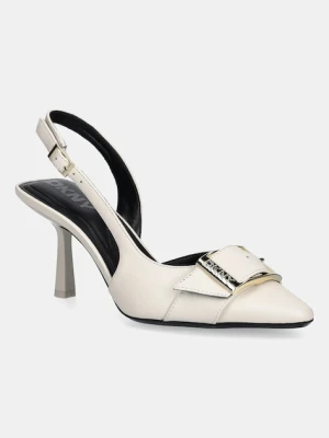 Dkny szpilki skórzane Neaira kolor beżowy K3566348