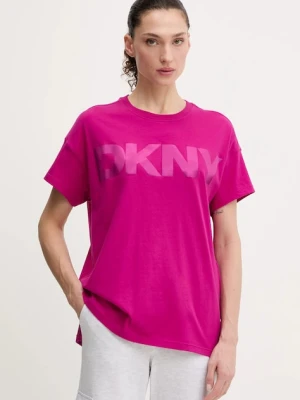 Dkny t-shirt bawełniany różowy