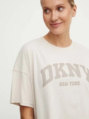 Dkny t-shirt bawełniany damski kolor beżowy DP4T9945