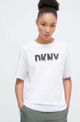 Dkny t-shirt bawełniany damski kolor biały DP3T9626